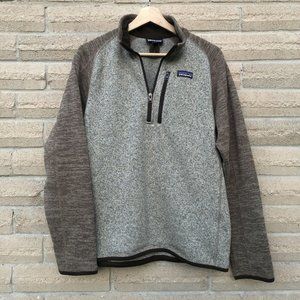 Patagonia gray half zip fleece sweater - size medium
